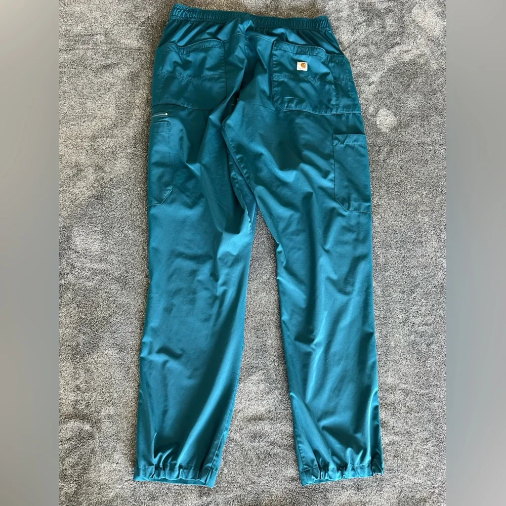 Carhartt Force® Men’s Caribbean Blue Stretch Scrub Bottoms, Medium, C155106 - Picture 11 of 13